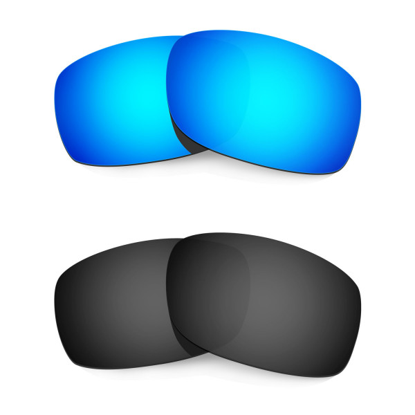 HKUCO Blue+Black Polarized Replacement Lenses for Oakley Fives Squared Sunglasses